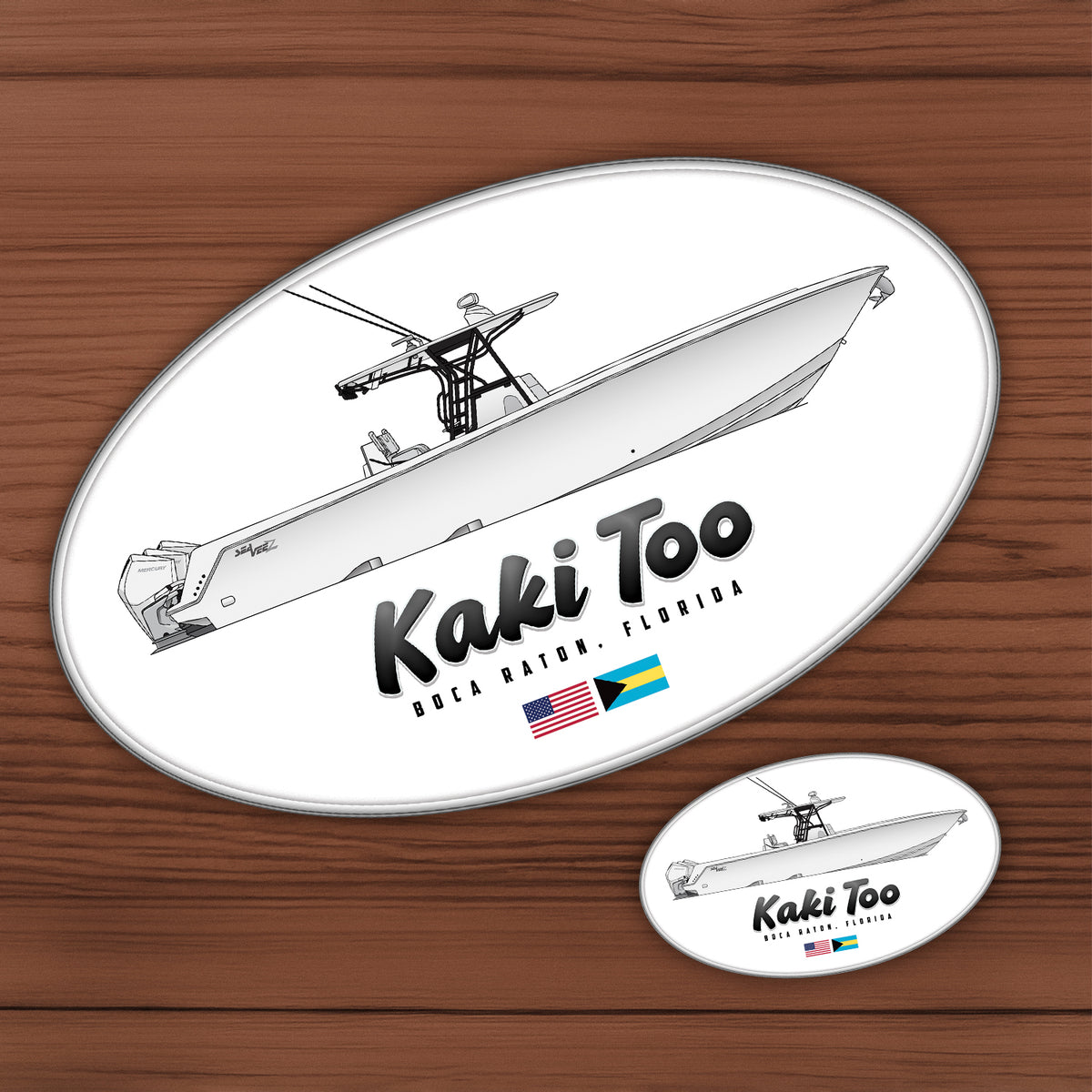 Oval Boat Stickers